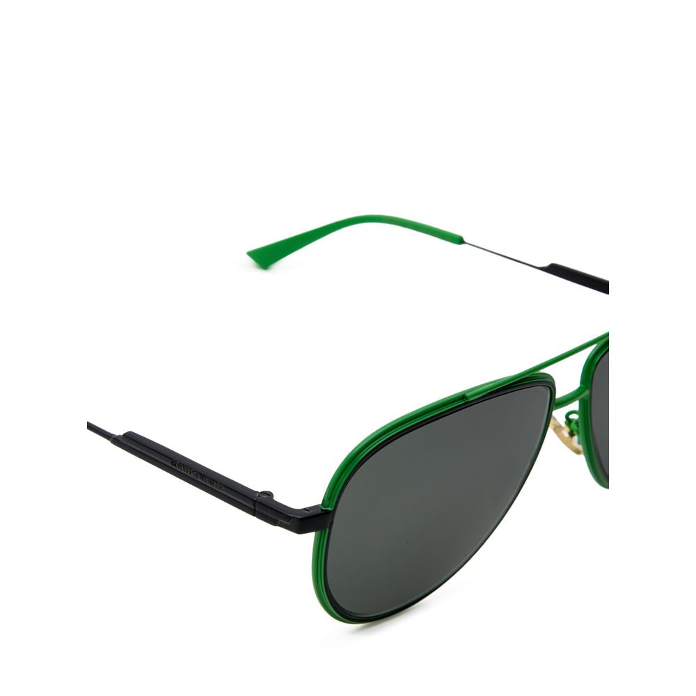 Bottega Veneta Sonnenbrille aus grünem Metall