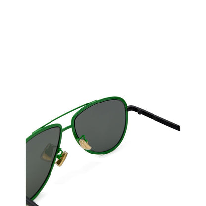 Bottega Veneta Sonnenbrille aus grünem Metall