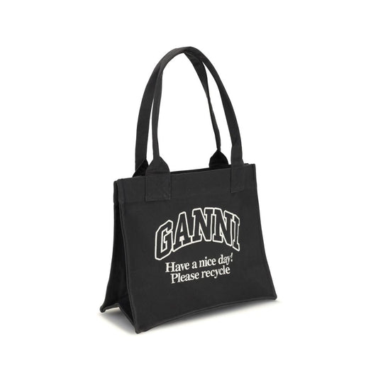 Tragetasche aus Canvas mit Ganni-Logo