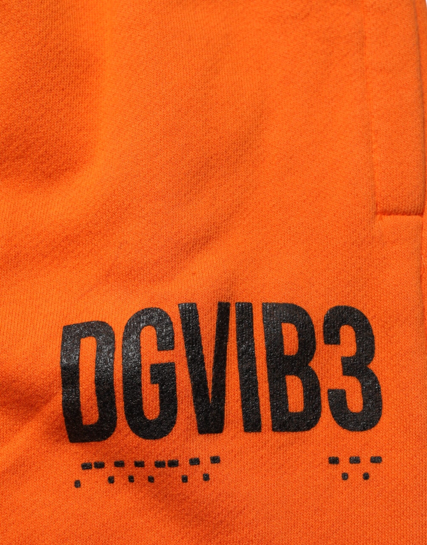 Dolce &amp; Gabbana – Orangefarbene Jogginghose aus Baumwolle mit DG VIB3-Logo und Kordelzug