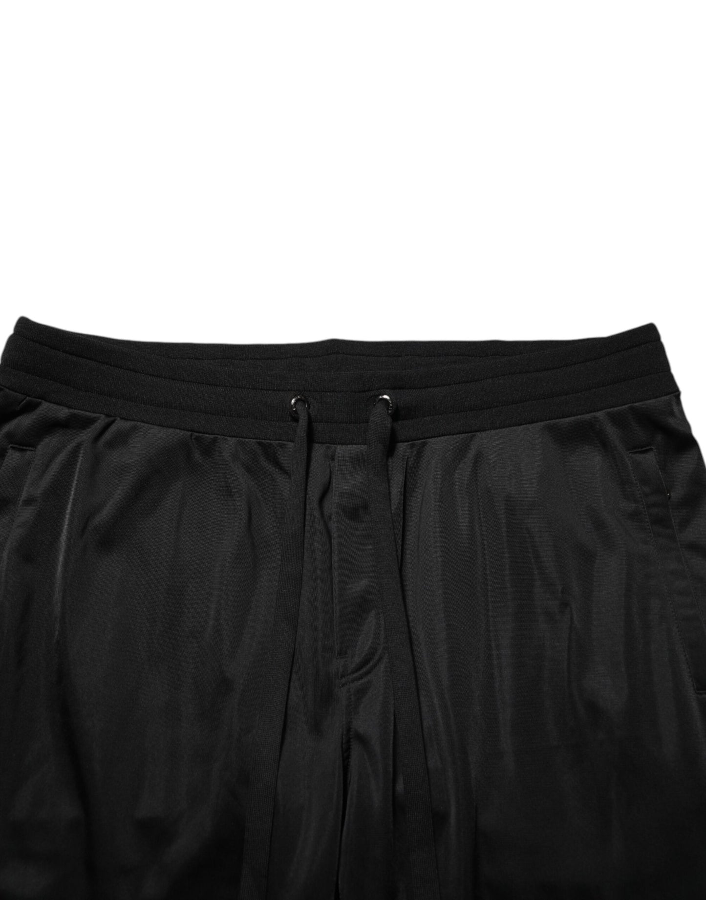 Dolce &amp; Gabbana – Jogginghose aus Polyester mit Logo-Schild in Schwarz