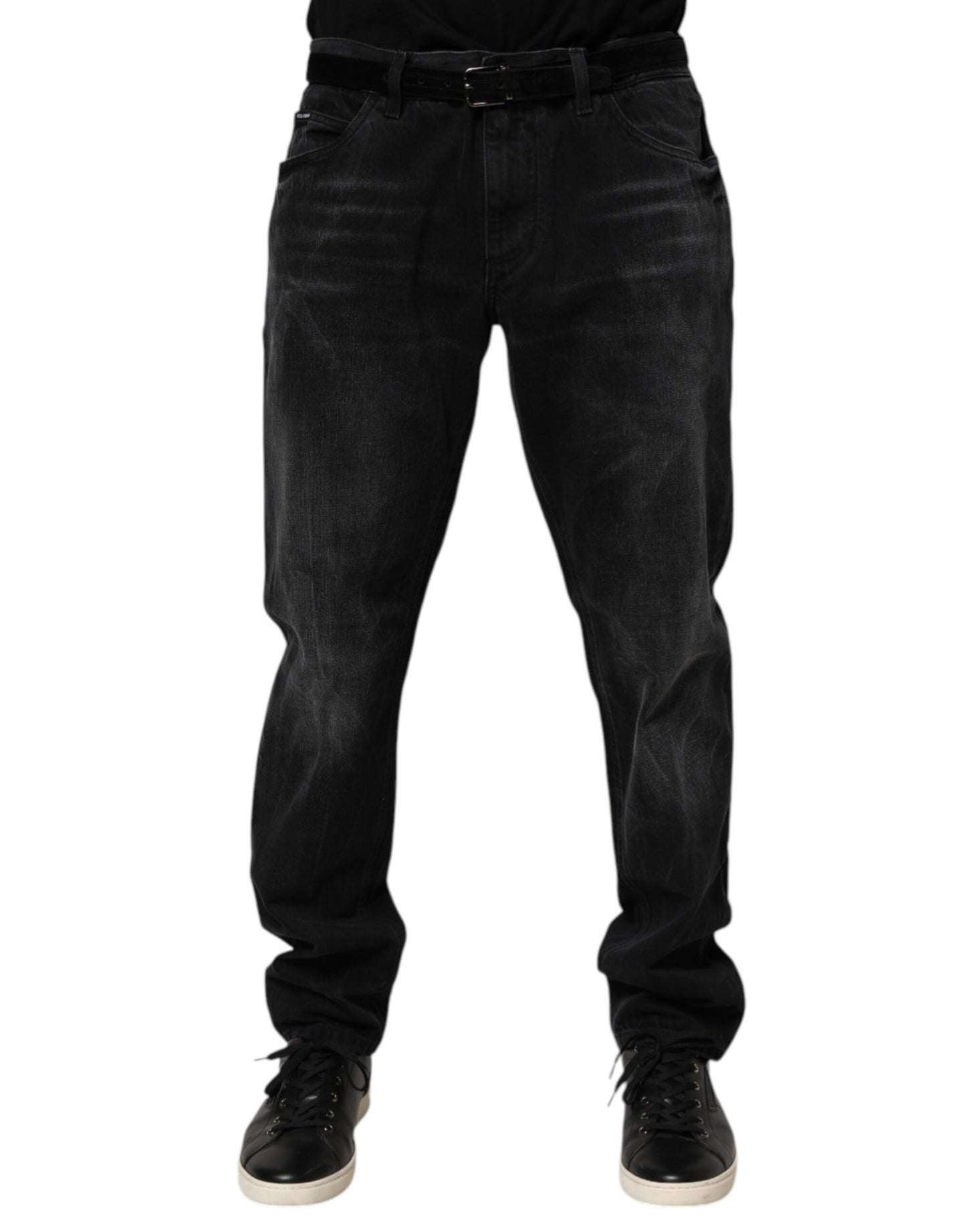 Dolce &amp; Gabbana – Schwarze Skinny-Jeans aus gewaschener Baumwolle für Herren