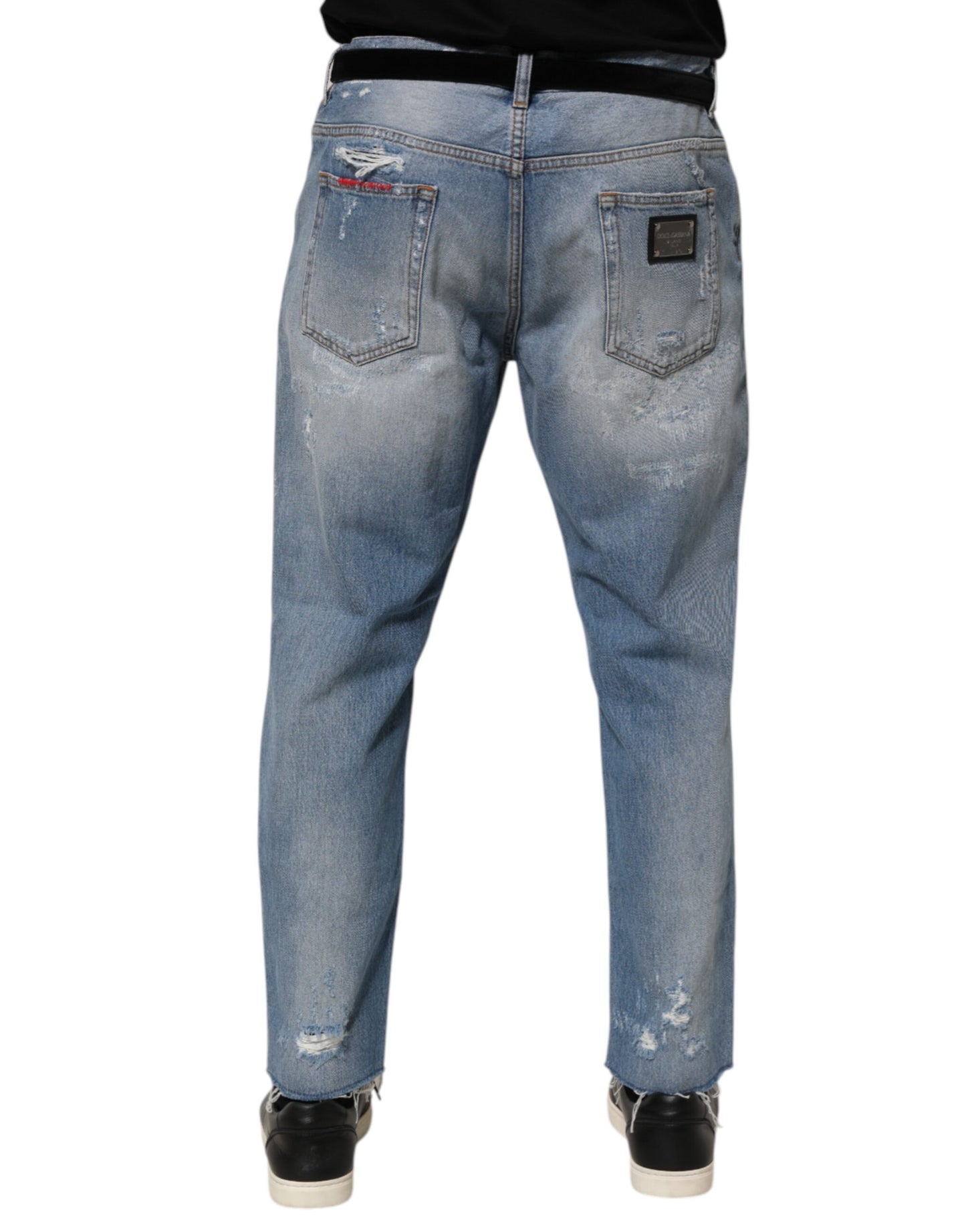 Dolce &amp; Gabbana – Blaue Jeans im Used-Look mit Rissen