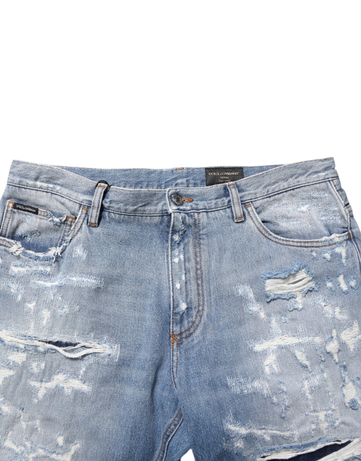 Dolce &amp; Gabbana – Blaue Jeans im Used-Look mit Rissen