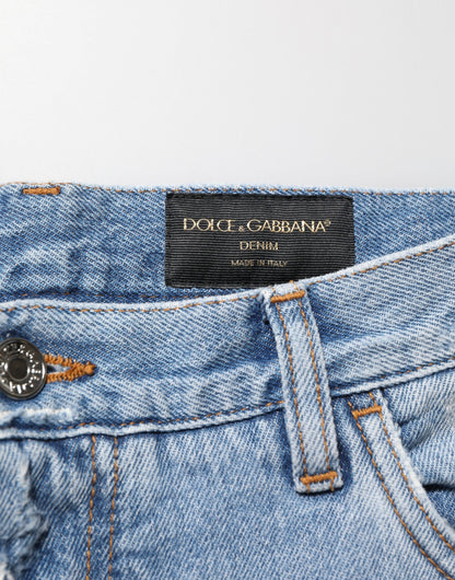 Dolce &amp; Gabbana – Blaue Jeans im Used-Look mit Rissen
