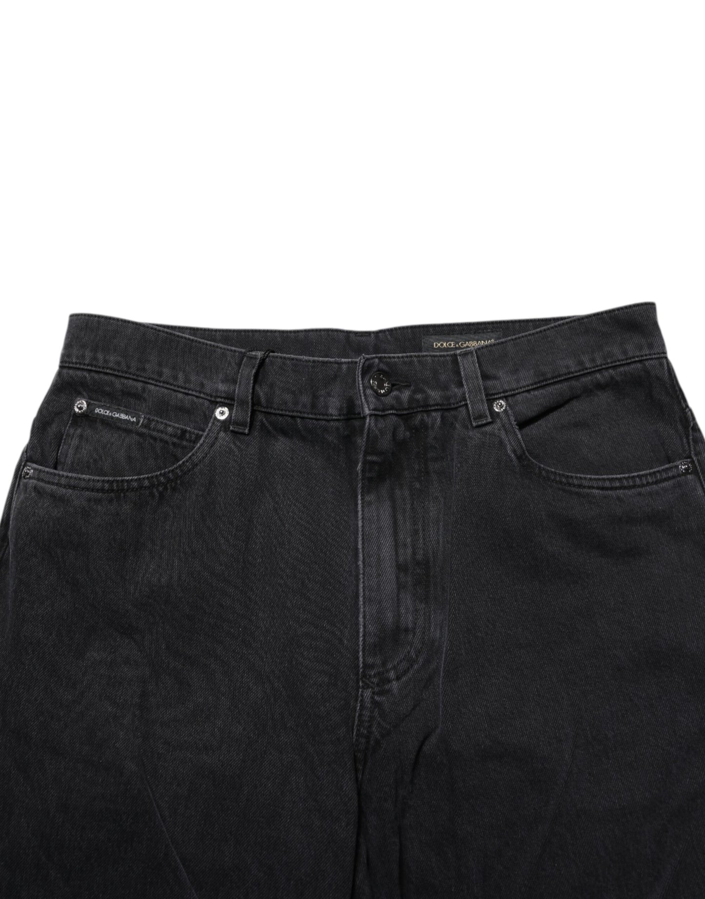 Dolce &amp; Gabbana Schwarze Jeans mit Logo aus Baumwolle für Herren mit mittlerer Taille