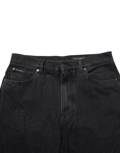 Dolce &amp; Gabbana Schwarze Jeans mit Logo aus Baumwolle für Herren mit mittlerer Taille
