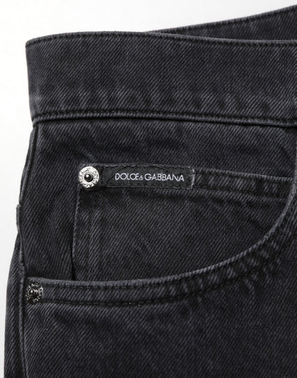 Dolce &amp; Gabbana Schwarze Jeans mit Logo aus Baumwolle für Herren mit mittlerer Taille