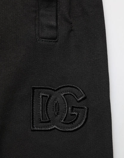 Dolce &amp; Gabbana Schwarze Jogginghose aus Baumwolle mit DG-Logo für Herren