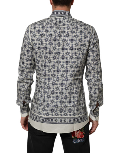 Dolce &amp; Gabbana – Mehrfarbiges Hemd mit Affenkrawatten-Print in Gold