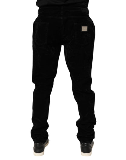 Dolce &amp; Gabbana – Schwarze Slim-Fit-Jeans aus Baumwolle