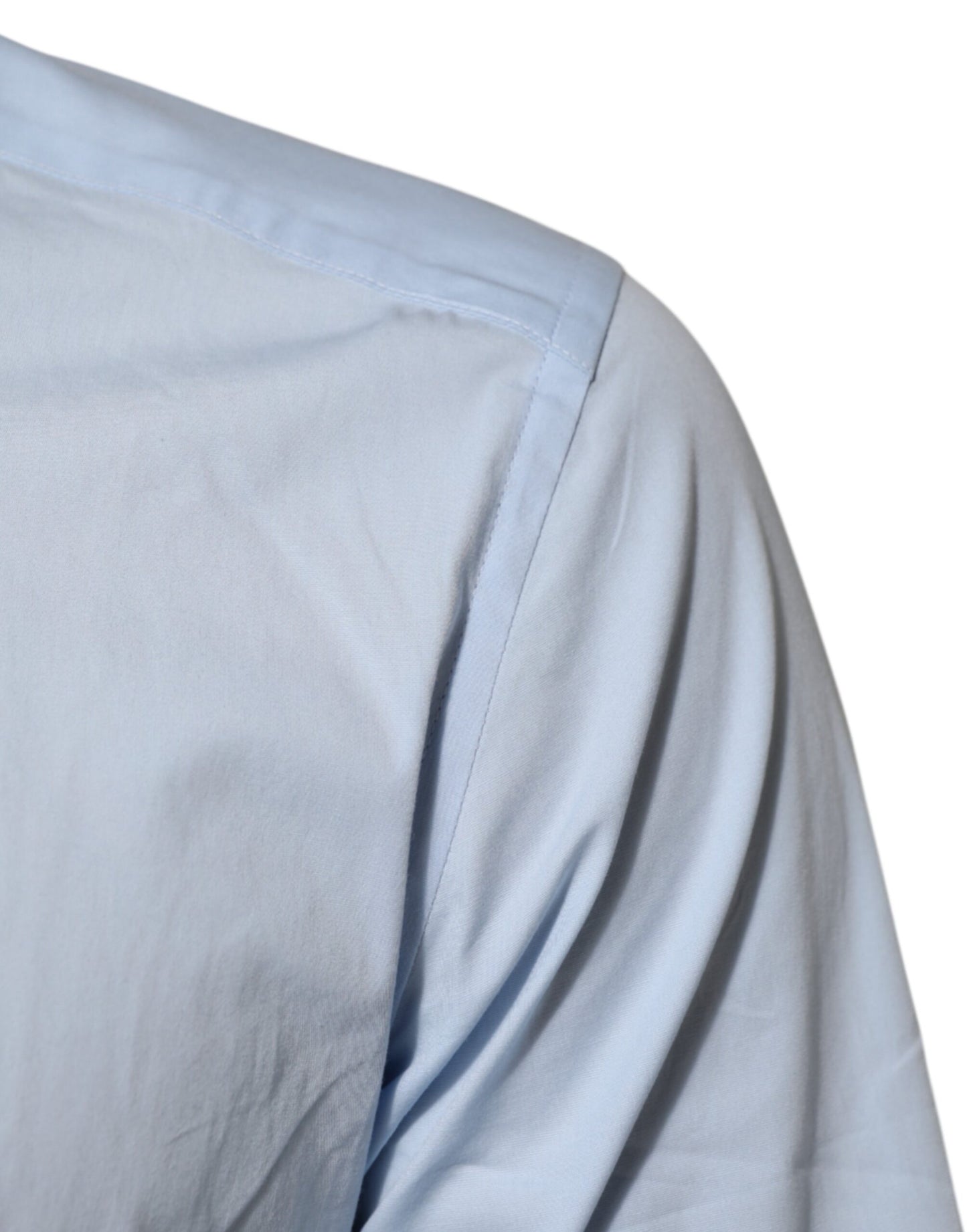 Dolce &amp; Gabbana Hellblaues, formelles Herrenhemd aus Baumwolle in GOLD