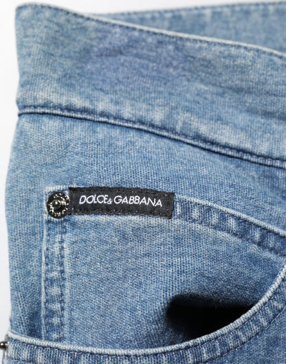 Dolce &amp; Gabbana Blaue Slim Fit-Jeans aus Baumwollstretch für Herren