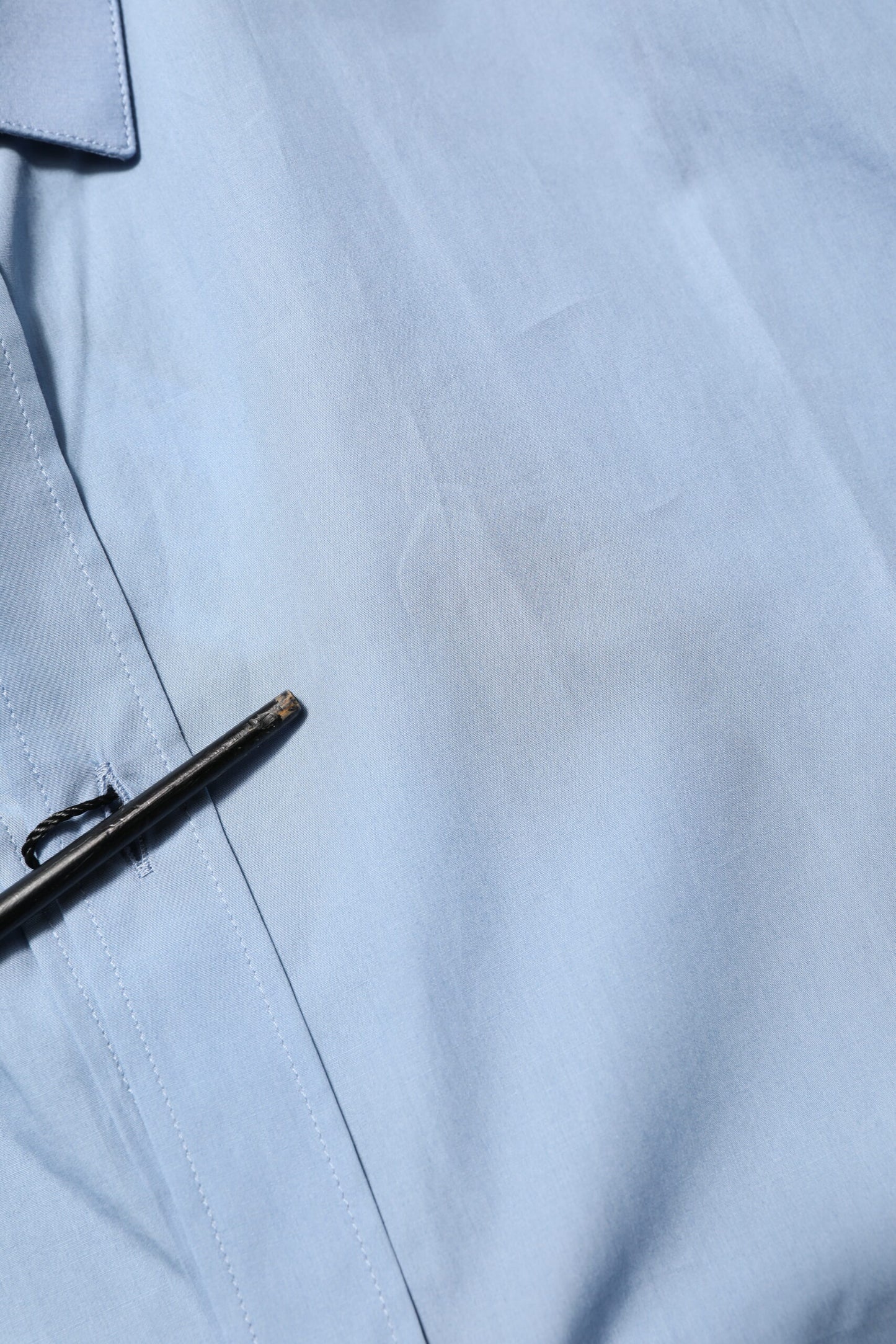 Dolce &amp; Gabbana – Blaues, goldenes Hemd aus Baumwolle mit Kragen