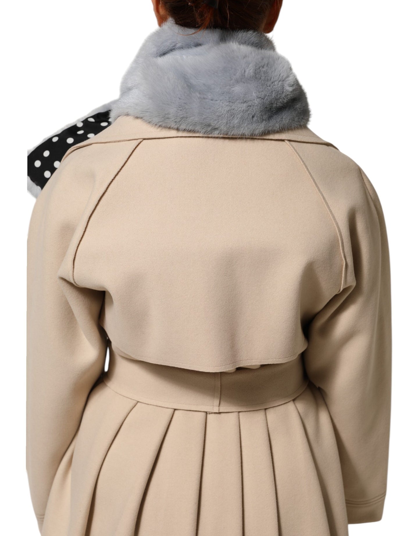 Dolce &amp; Gabbana – Nackenwärmer-Schal aus puderblauem Nerzfell