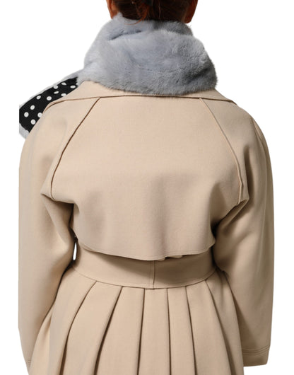 Dolce &amp; Gabbana – Nackenwärmer-Schal aus puderblauem Nerzfell