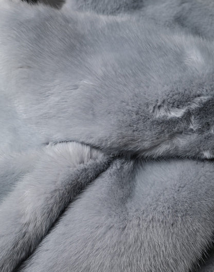 Dolce &amp; Gabbana – Nackenwärmer-Schal aus puderblauem Nerzfell