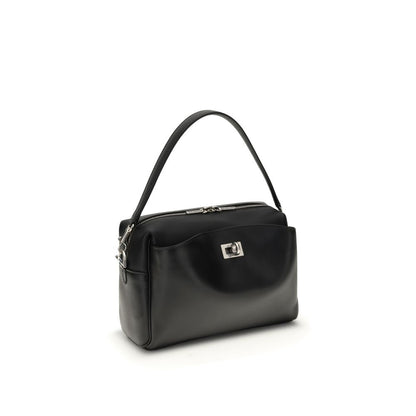 Balenciaga Schultertasche aus schwarzem Kalbsleder Bos Taurus