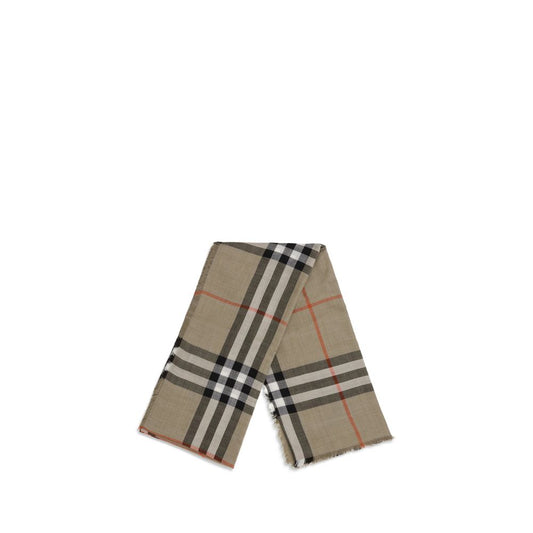 Wendbarer Schal aus Wolle und Seide mit Burberry-Karomuster