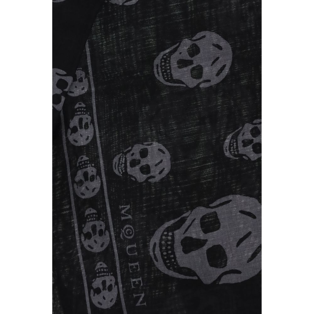 Alexander McQueen Schwarzer Modal-Schal