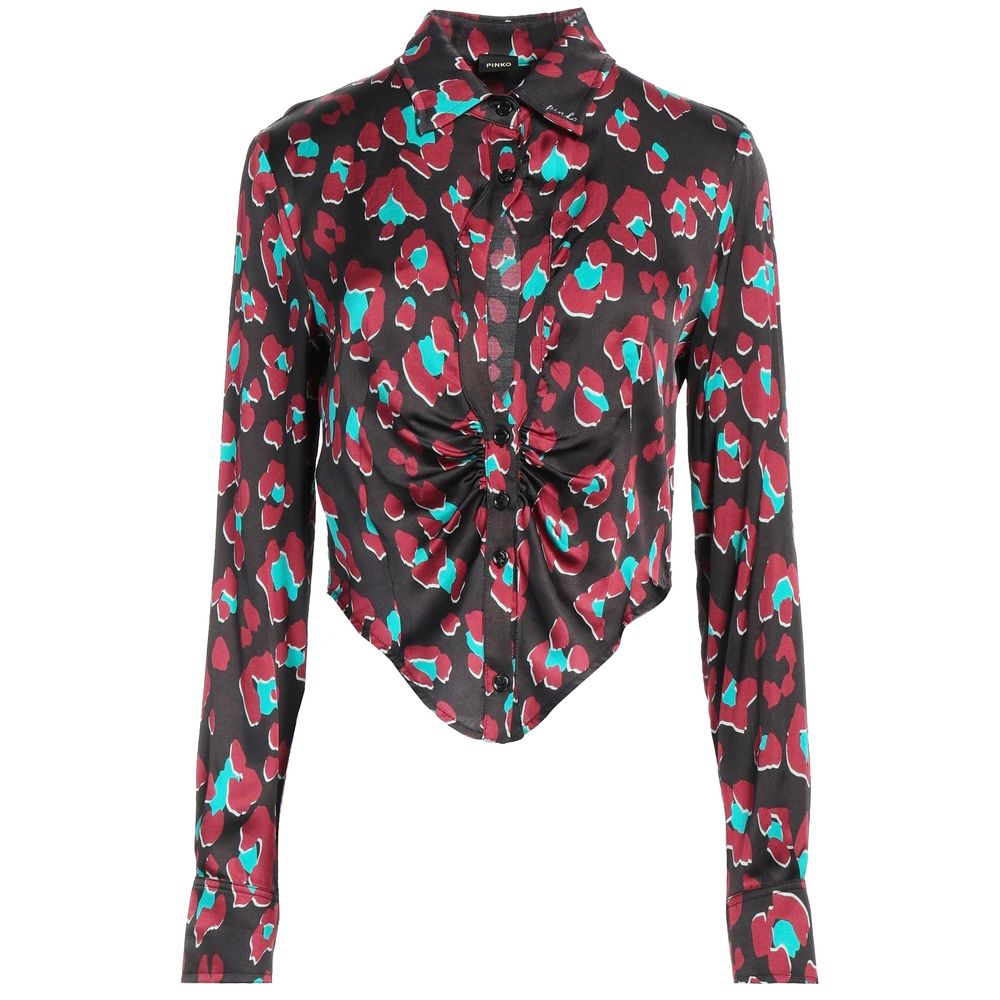 PINKO Schwarzes Viskosehemd