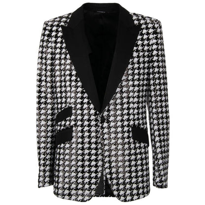 Dolce &amp; Gabbana Schwarzer Polyesterblazer