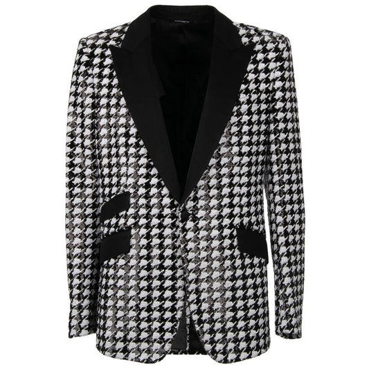 Dolce &amp; Gabbana Schwarzer Polyesterblazer