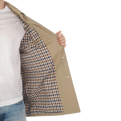 Aquascutum Beige Herren Trenchcoat aus Baumwolle
