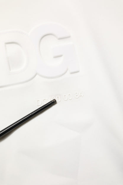 Dolce &amp; Gabbana Weißes Logo-Kapuzenpullover für Herren