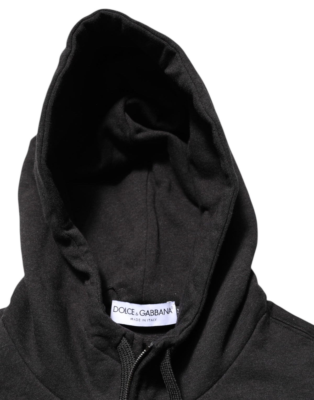 Dolce &amp; Gabbana – Schwarzes Sweatshirt mit durchgehendem Reißverschluss und Logo