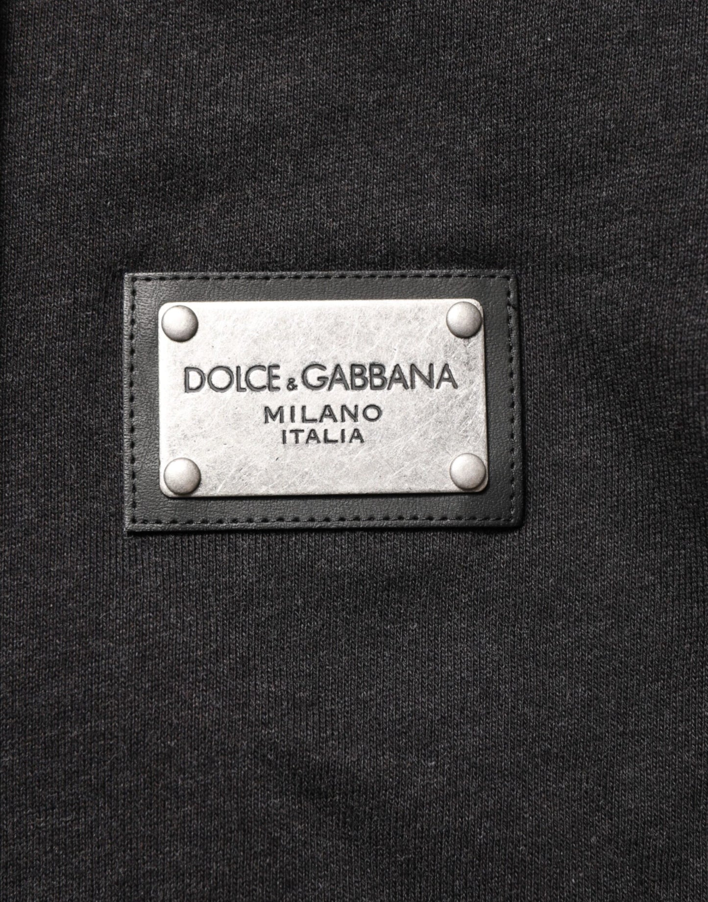 Dolce &amp; Gabbana – Schwarzes Sweatshirt mit durchgehendem Reißverschluss und Logo