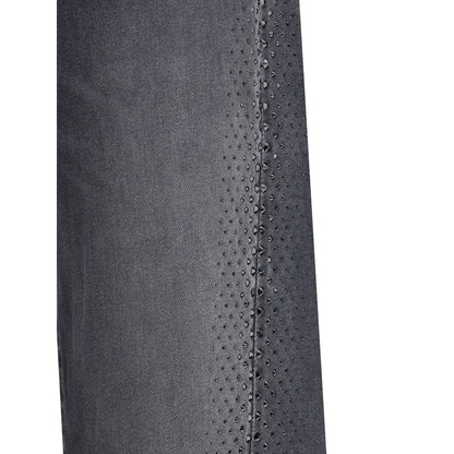 7FOR Schwarze Baumwoll-Jeans mit geradem Bein