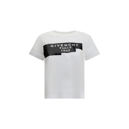 Givenchy Baumwoll-T-Shirt mit schwarzem Givenchy-Tape-Print