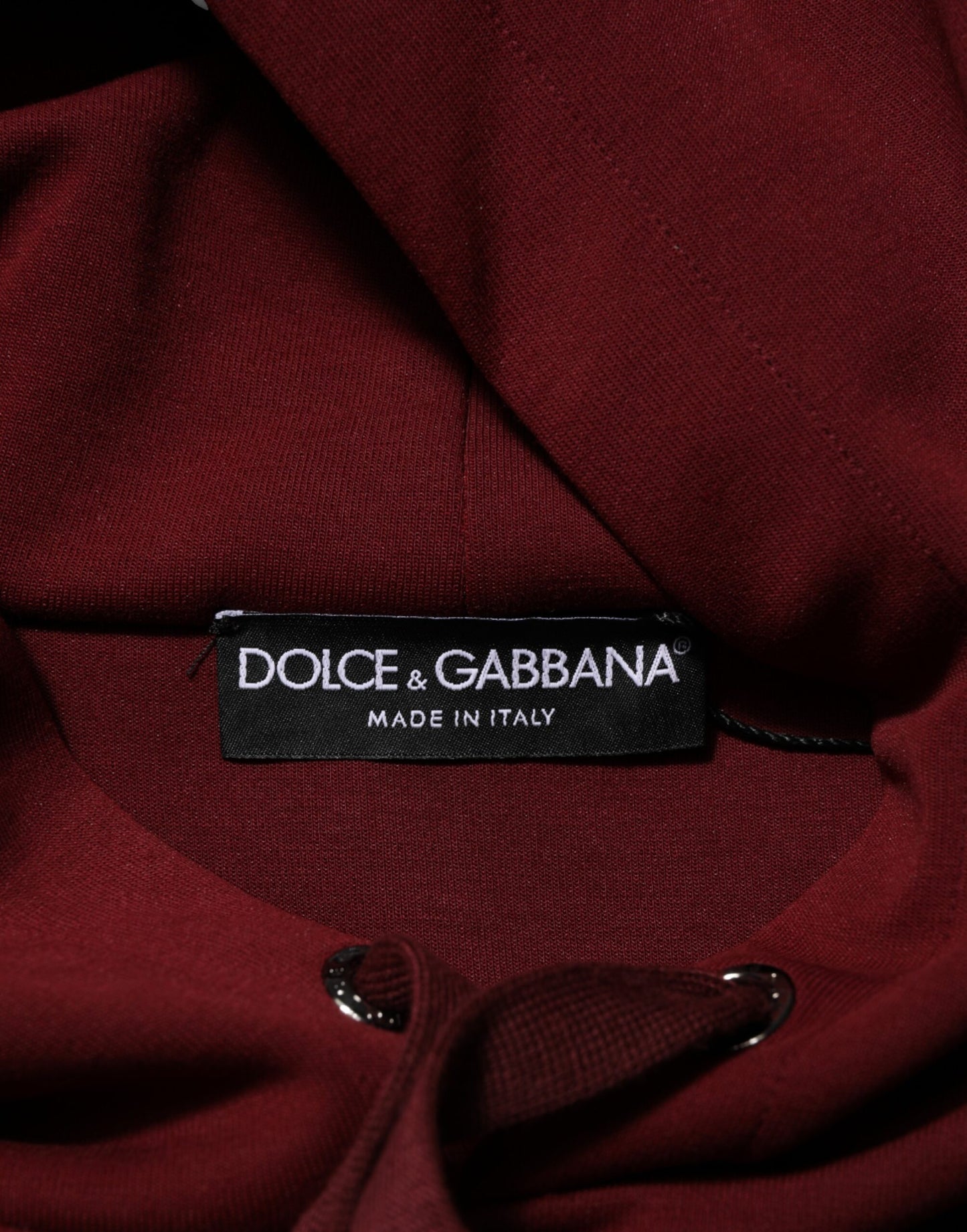 Dolce &amp; Gabbana Kastanienbraunes Kapuzensweatshirt mit geprägtem Logo