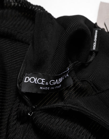 Dolce &amp; Gabbana – Schwarzer Rollkragenpullover aus Viskose