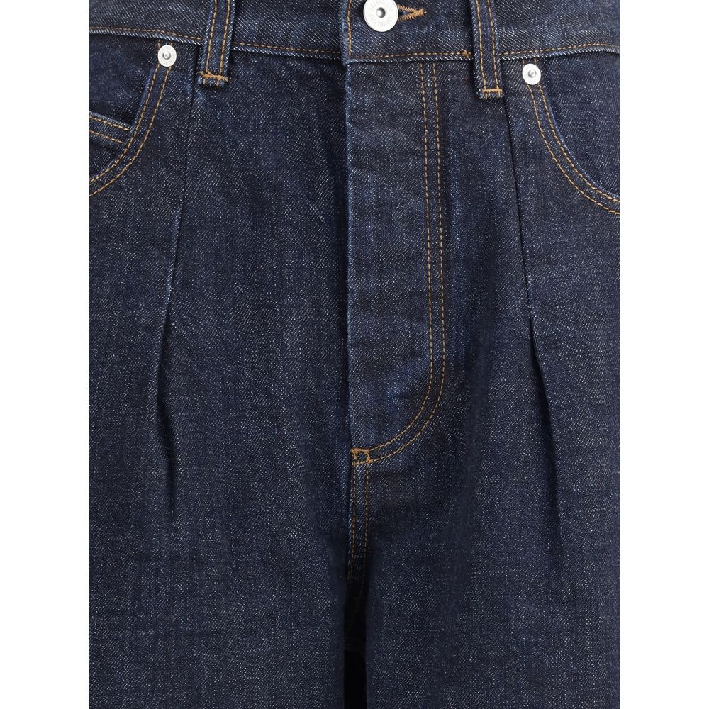 Jacquemus Blaue Jeans aus Baumwolle im Relaxed Fit