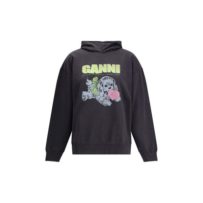 Ganni Schwarzes Baumwoll-Sweatshirt