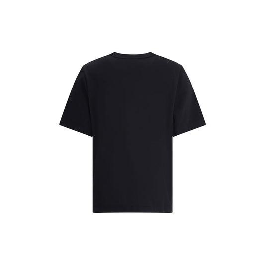 Maison Kitsuné Schwarzes Baumwoll-T-Shirt