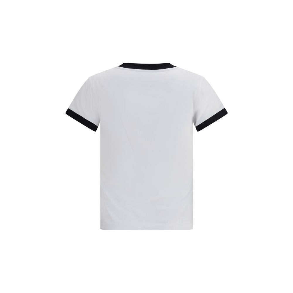 Ganni – T-Shirt mit Kätzchen-Print
