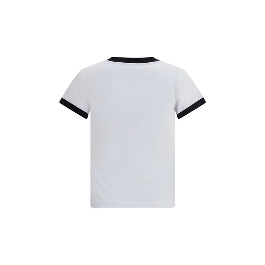 Ganni – T-Shirt mit Kätzchen-Print
