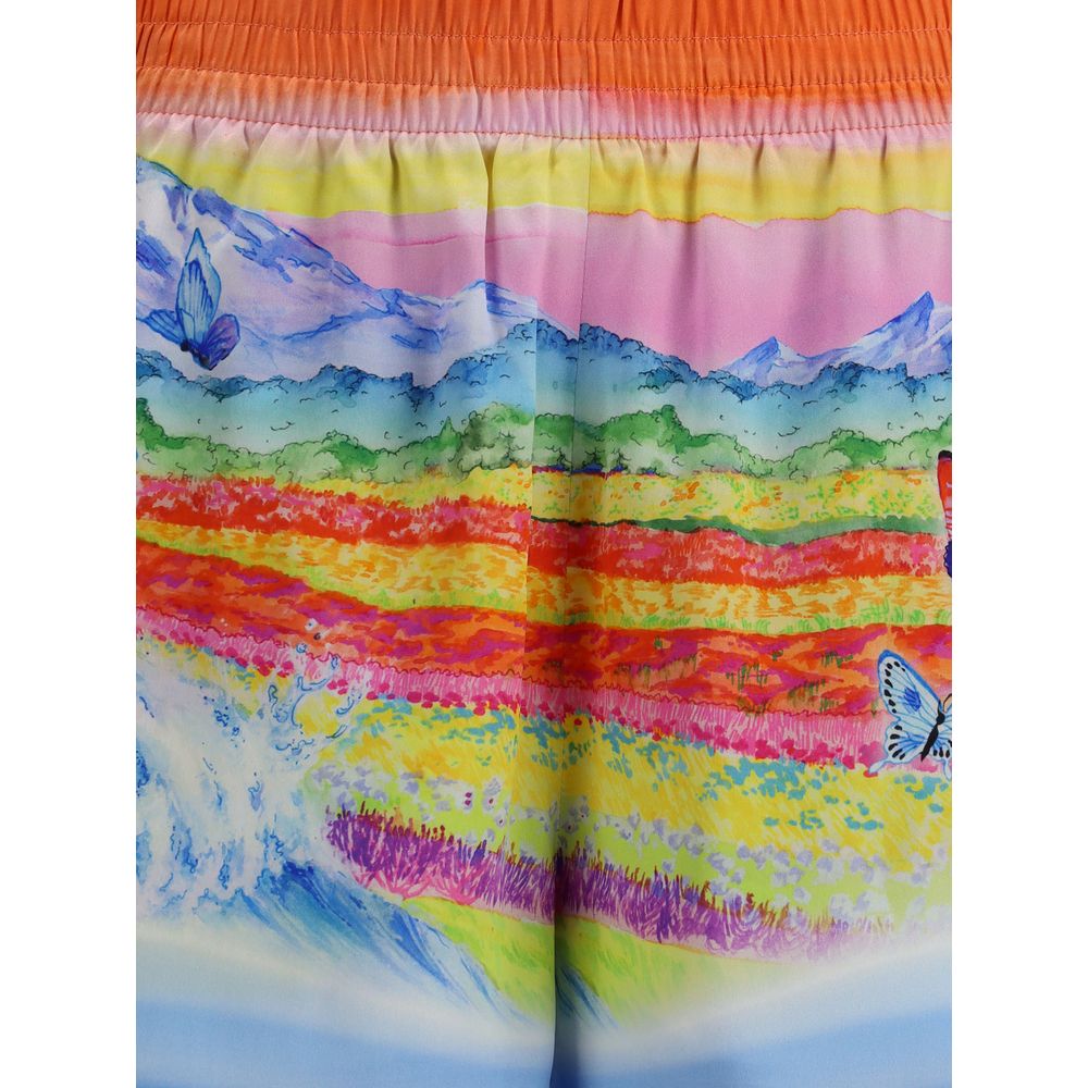 Casablanca Teacher – Shorts mit Schmetterlingslandschaft