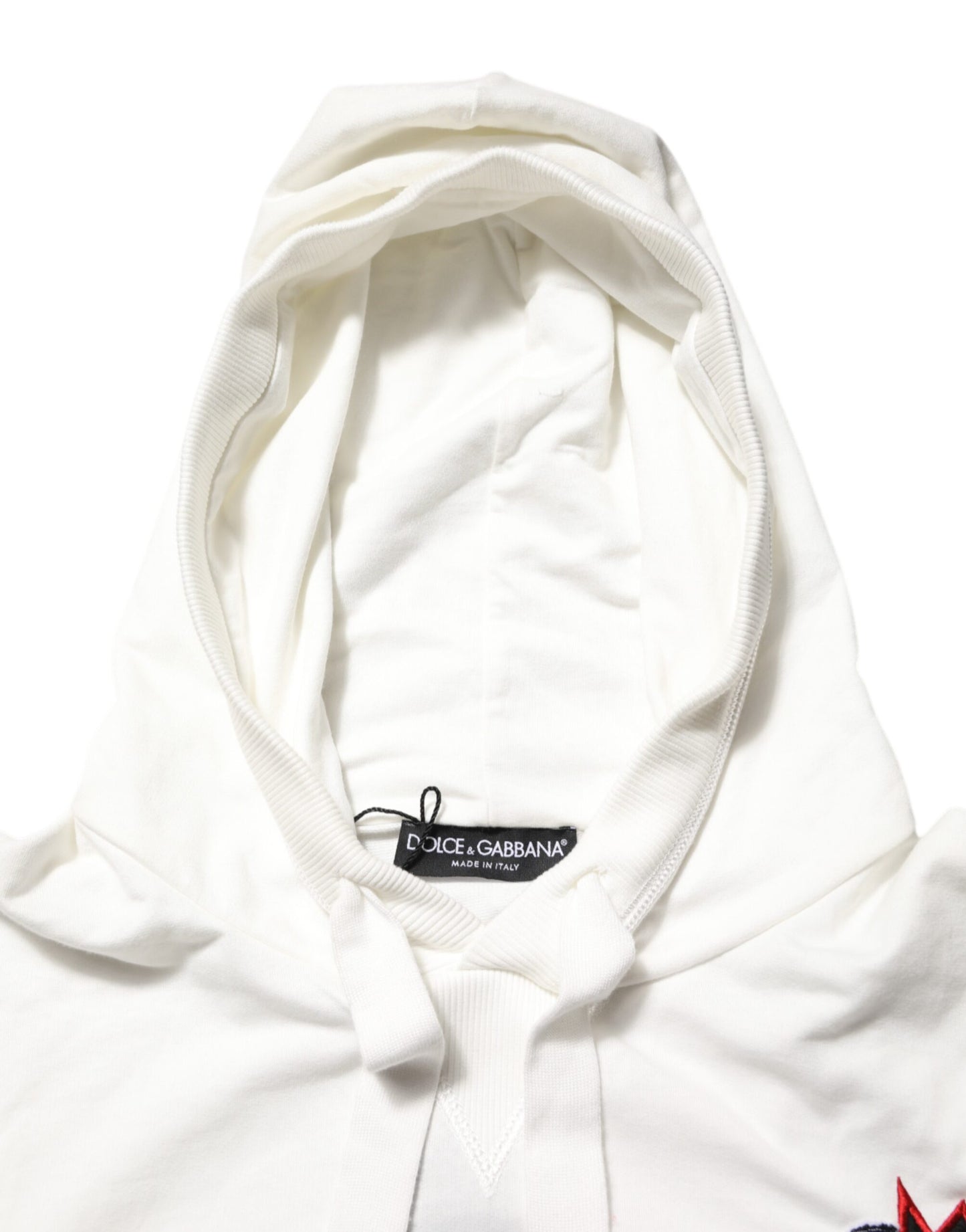 Dolce &amp; Gabbana – Sweatshirt mit Kapuze und Panda-Print aus Baumwolle in Off-White