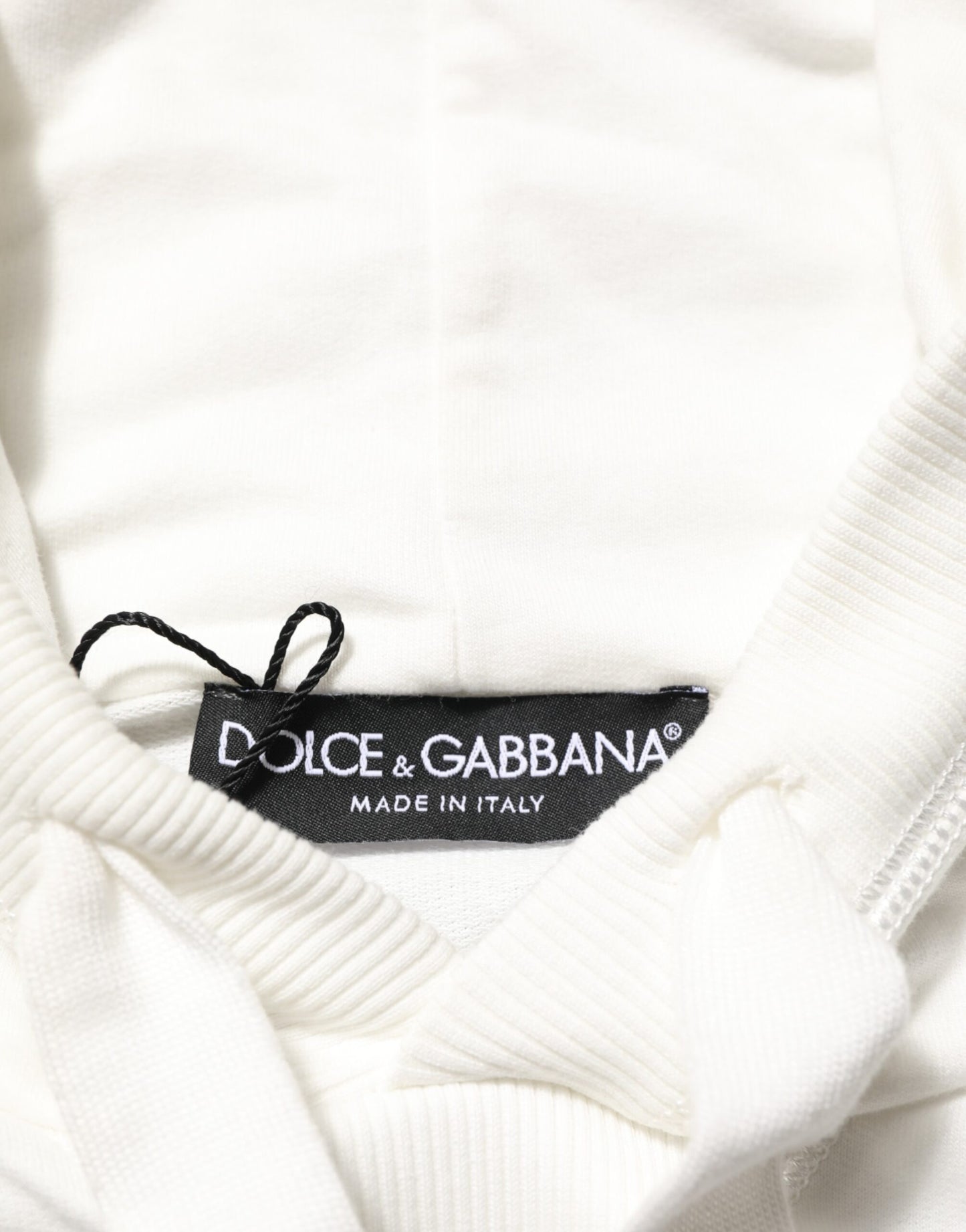 Dolce &amp; Gabbana – Sweatshirt mit Kapuze und Panda-Print aus Baumwolle in Off-White