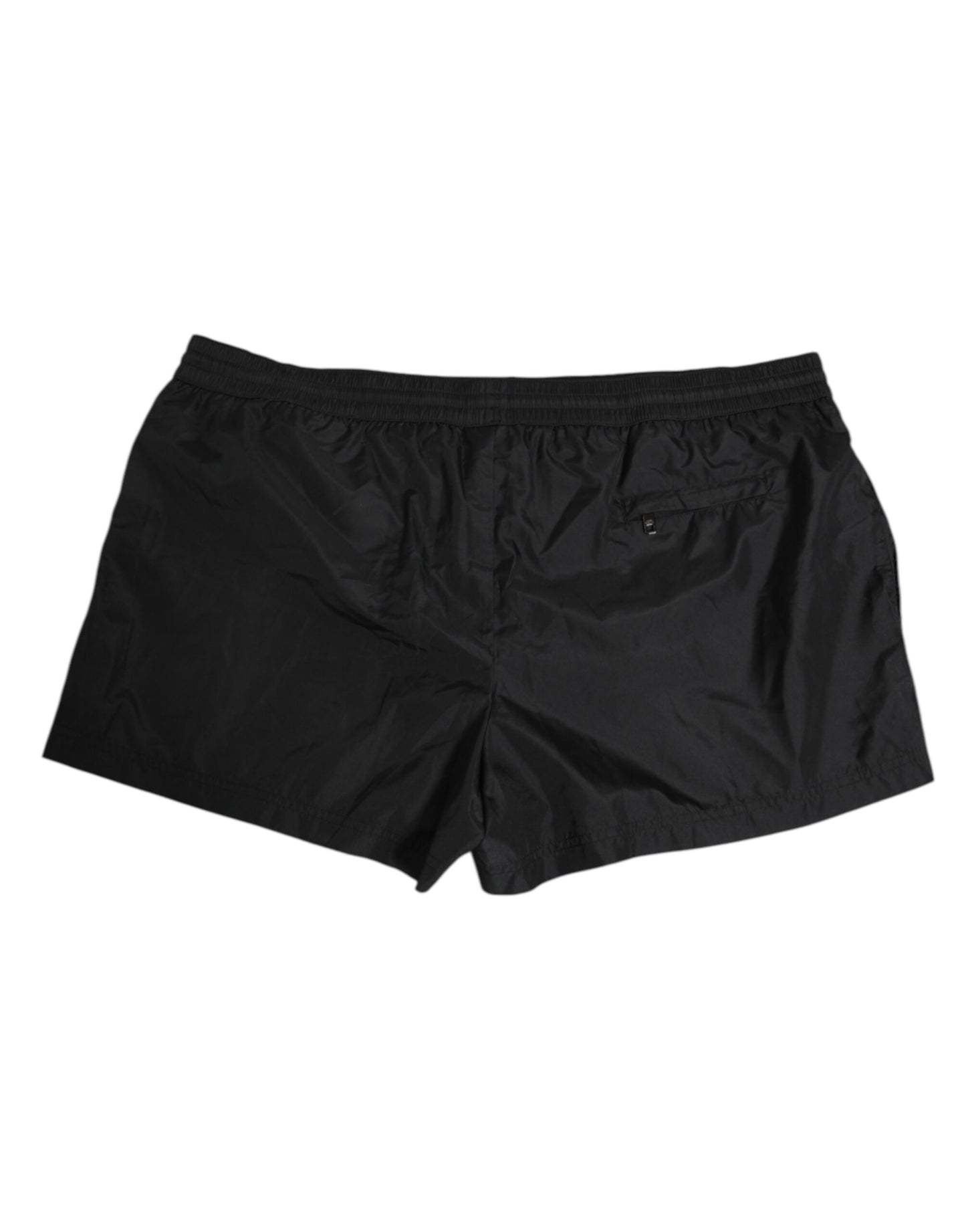 Dolce &amp; Gabbana Schwarze Strandshorts aus Polyester mit Logo