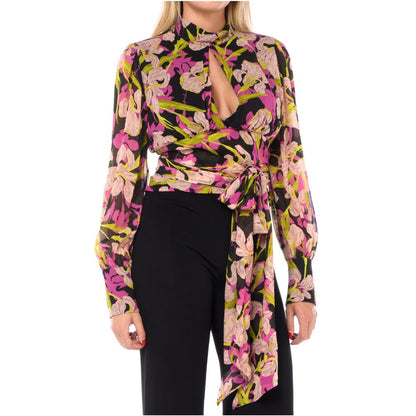 PINKO Mehrfarbiger Pullover aus Kalbsleder für Damen