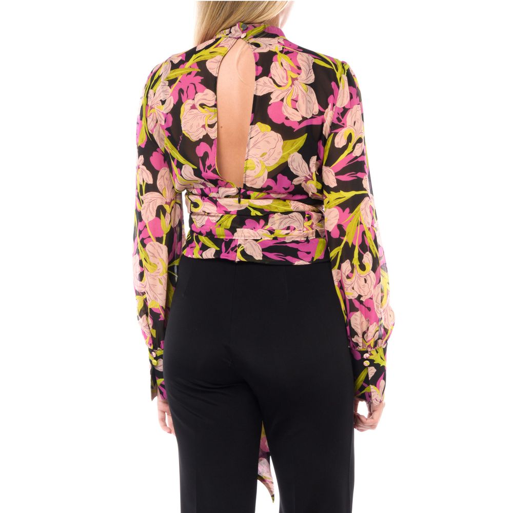 PINKO Mehrfarbiger Pullover aus Kalbsleder für Damen