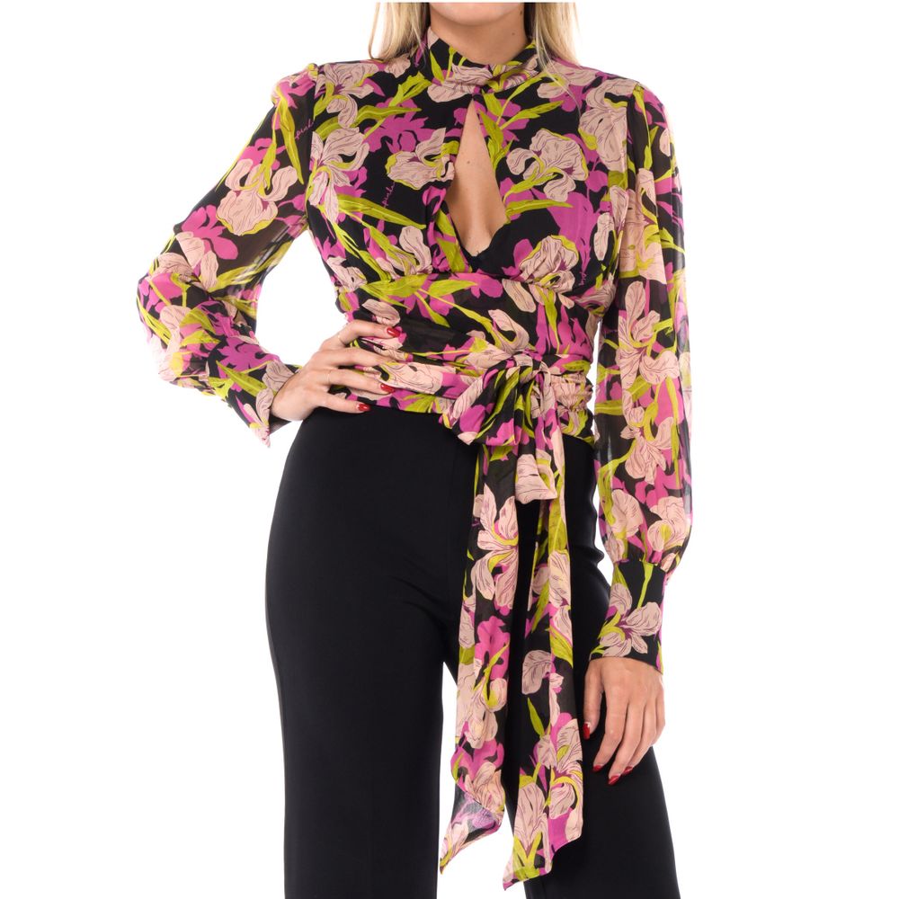 PINKO Mehrfarbiger Pullover aus Kalbsleder für Damen