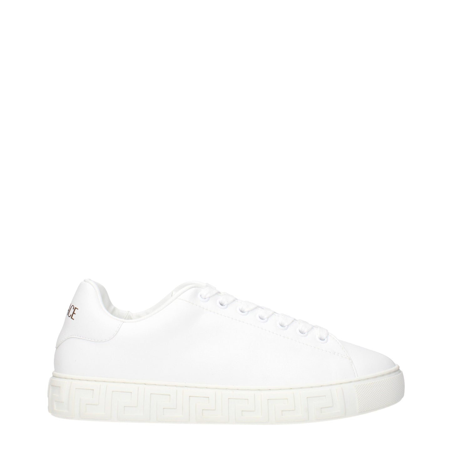 Versace Weiße niedrige Lederschuhe