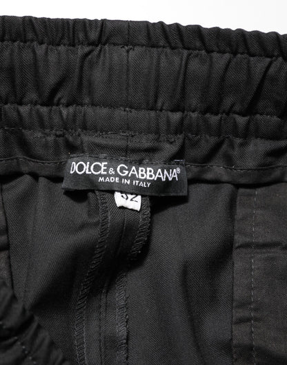 Dolce &amp; Gabbana Schwarze Jogginghose mit Kordelzug für Herren