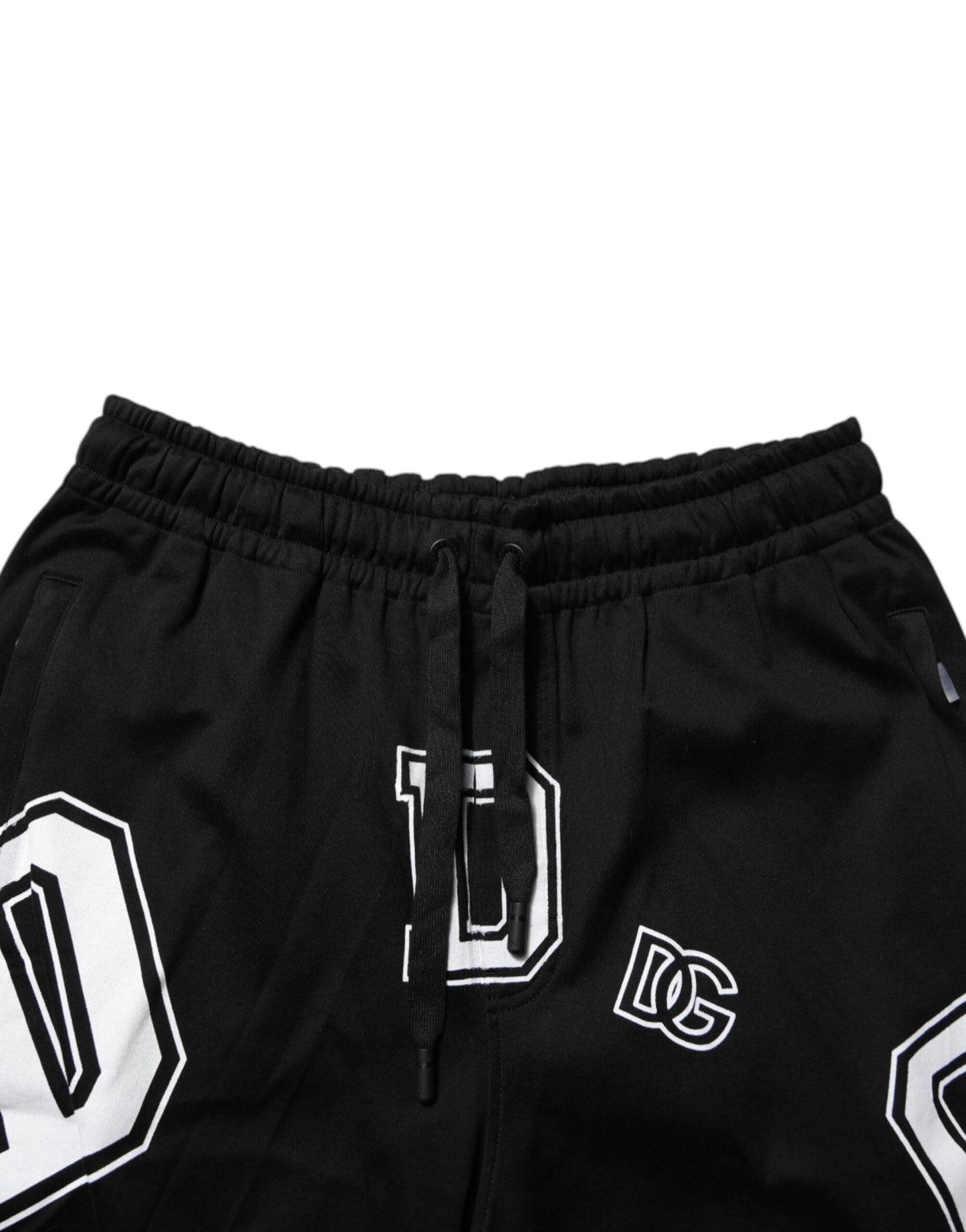 Dolce &amp; Gabbana – Lässige Bermudashorts aus Baumwolle mit schwarzem Logo-Print